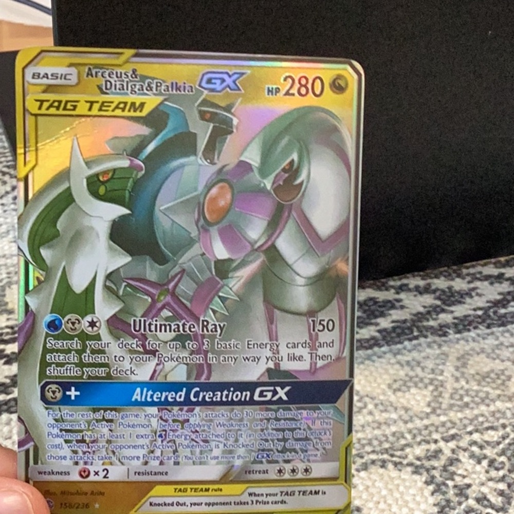 Arceus & Dialga & Palkia GX Pokémon Card